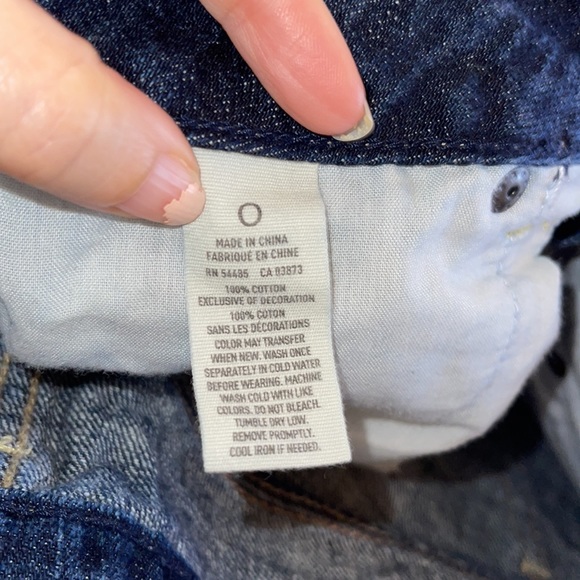 American Eagle Distressed Frayed Summer Denim Jean Shorts Size 0 - Picture 6 of 7